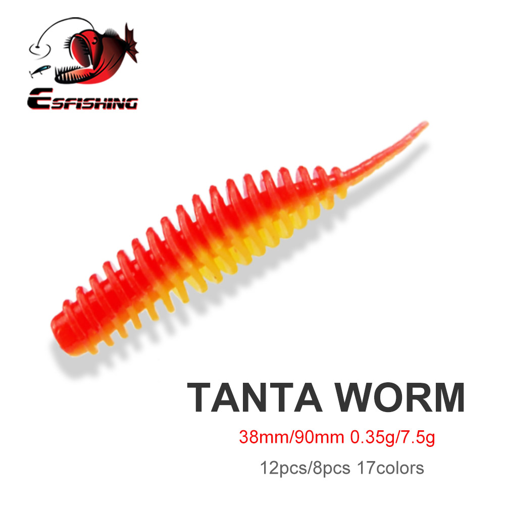 Fishing Lure Soft Plastic - Umpan Cacing Pancing ESFISHING Tanta 38mm
