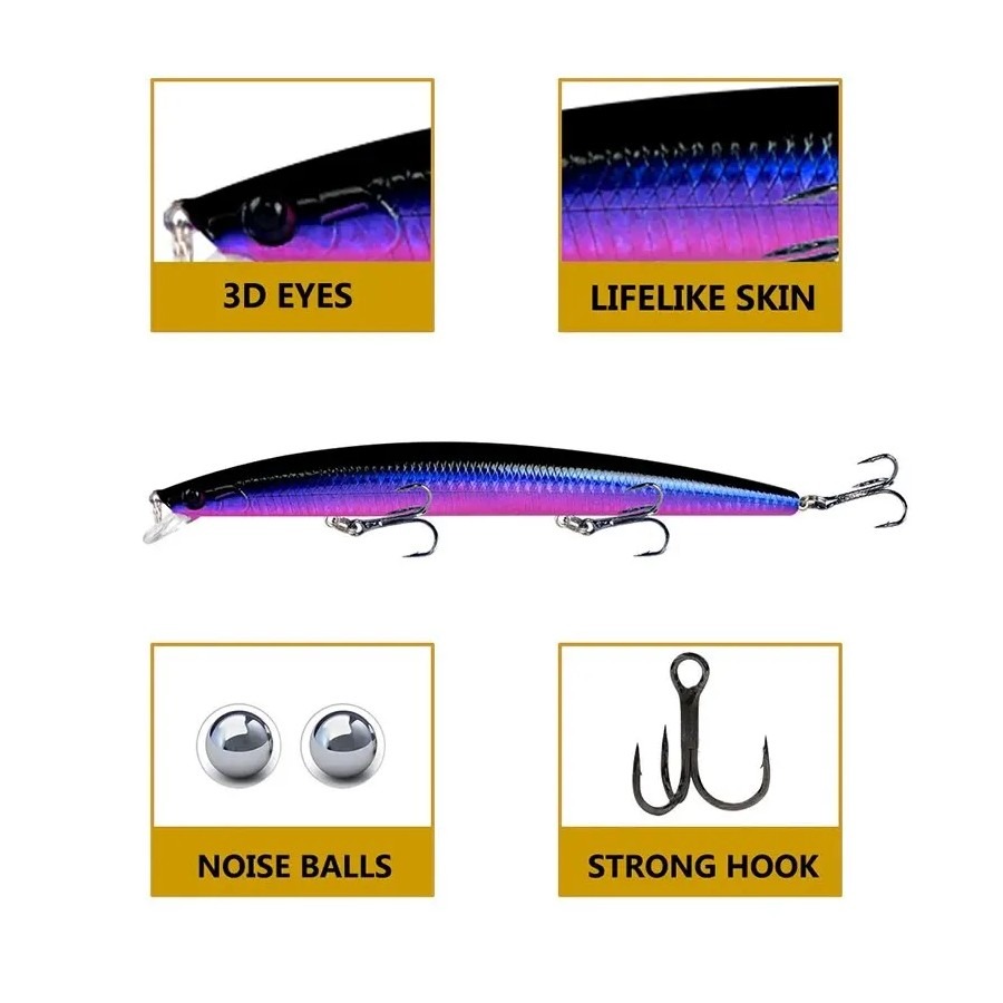Umpan Pancing Laser Minnow 18c - Fishing Lure Crankbait ulasan dan harga